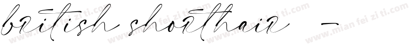 british shorthair字体字体转换